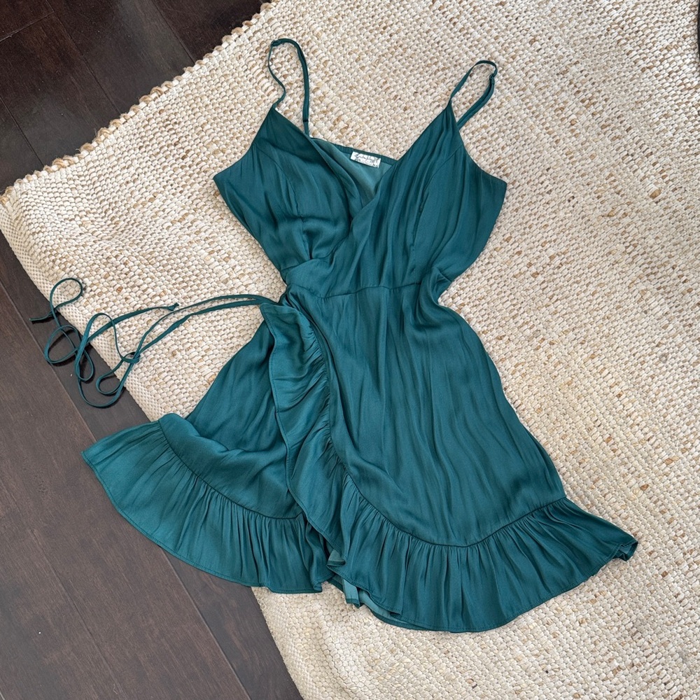 Free People All My Love Wrap Slip Dress, Size S.